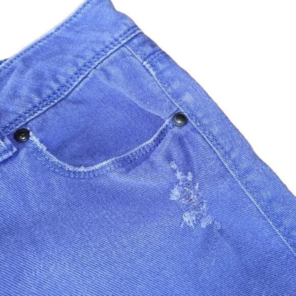 LC by Lauren Conrad Women's Size 6 Blue Denim Skinny Jeans Stretch Distressed - Picture 5 of 11